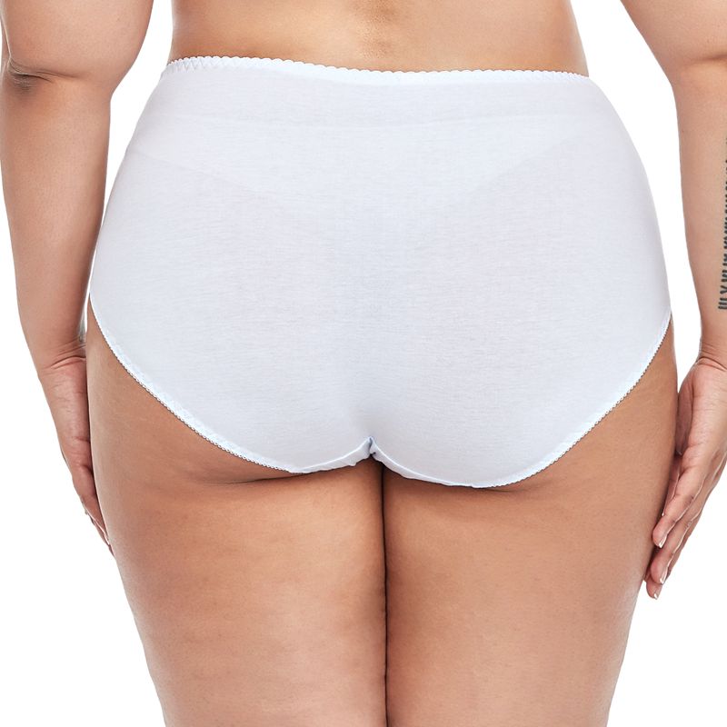Women Plus Size Thin Panties Sexy Lace Middle Waist Comfortable Breathable Brief 1Xl 2Xl 3Xl - T025