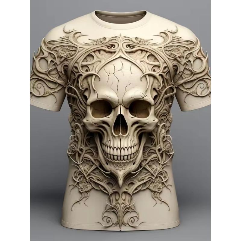3D Spider Printed Men's T-shirt Summer Daily Casual Men's Loose Comfortable Short Sleeve Outdoor Street Men's Sports Short Sleeve Top