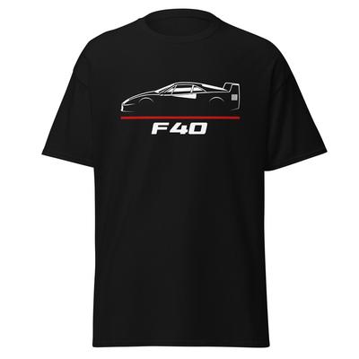 Maglietta Premium per Appassionato di Auto Ferrari F40 Regalo di Compleanno