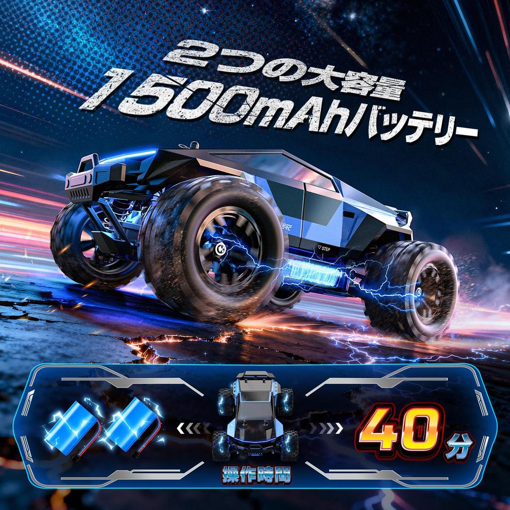 DEERC RC Car for Kids and Top Speed High Dual RC Birthday Gift for and Certified in 1815 Adults, Off-Road Drifting, 4WD, 40km/h, Speed, Tires, Car,