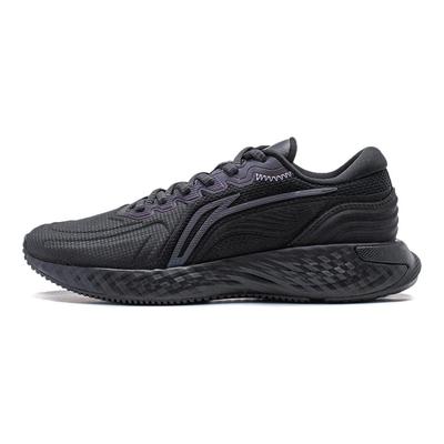 Li Ning Schützende Cloud Stoßdämpfende Rutschfeste Abriebfeste Low-Top Laufschuhe Damen Sneaker Schwarz ARST058-1