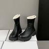 Fashion 2025 Winter Women Warm Plush Ankle Boots Comfort Big Size Shoes Concise Banquet Party Short Botas De Mujer