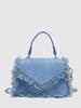 Retro Tassel Handbag Denim Blue Mini Bag Chain Shoulder Crossbody Bag