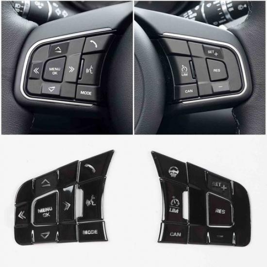 Steering Wheel Button Cover Trim Sticker For Jaguar XE XF F-PACE E-PACE F-TYPE