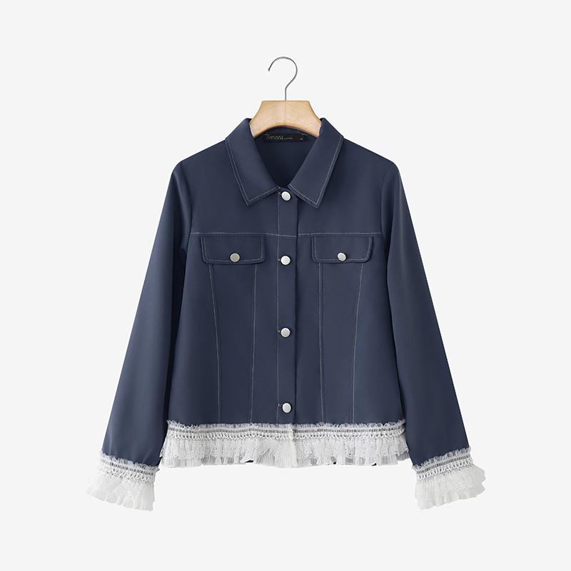 ZANZEA Women Casual Turn Down Collar Loose Long Sleeve Blouse