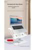 Foldable Adjustable Laptop Stand with Four Cooling Fans & Rotating Tablet Holder