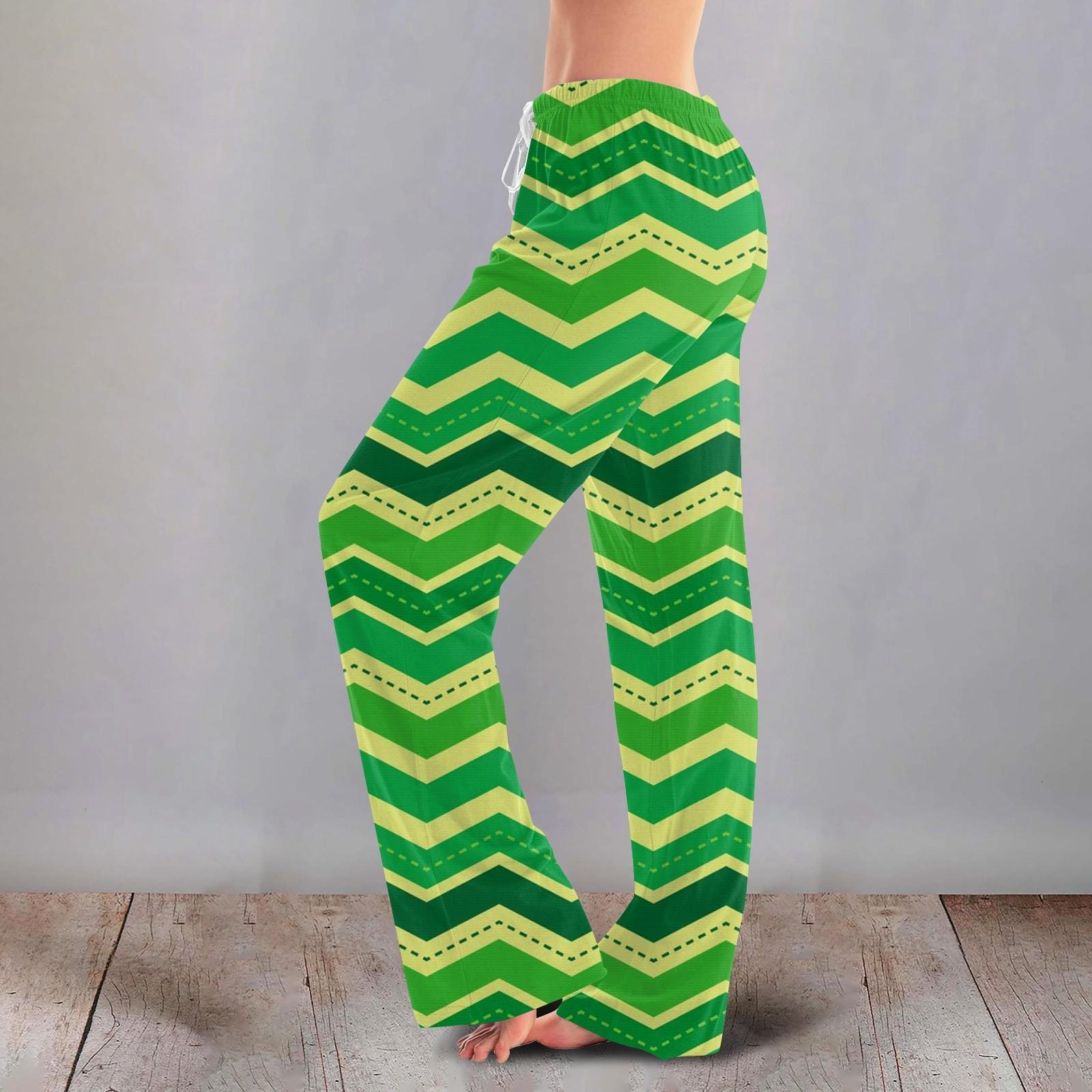 

Женские повседневные прямые брюки с принтом повседневные длинные брюки L армия зеленый