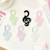 Acrylic Star Note Shape Carabiner Hook Clips Card Holder Keychain Portable Outdoor Keyring Hook Backpack Pendant Gifts