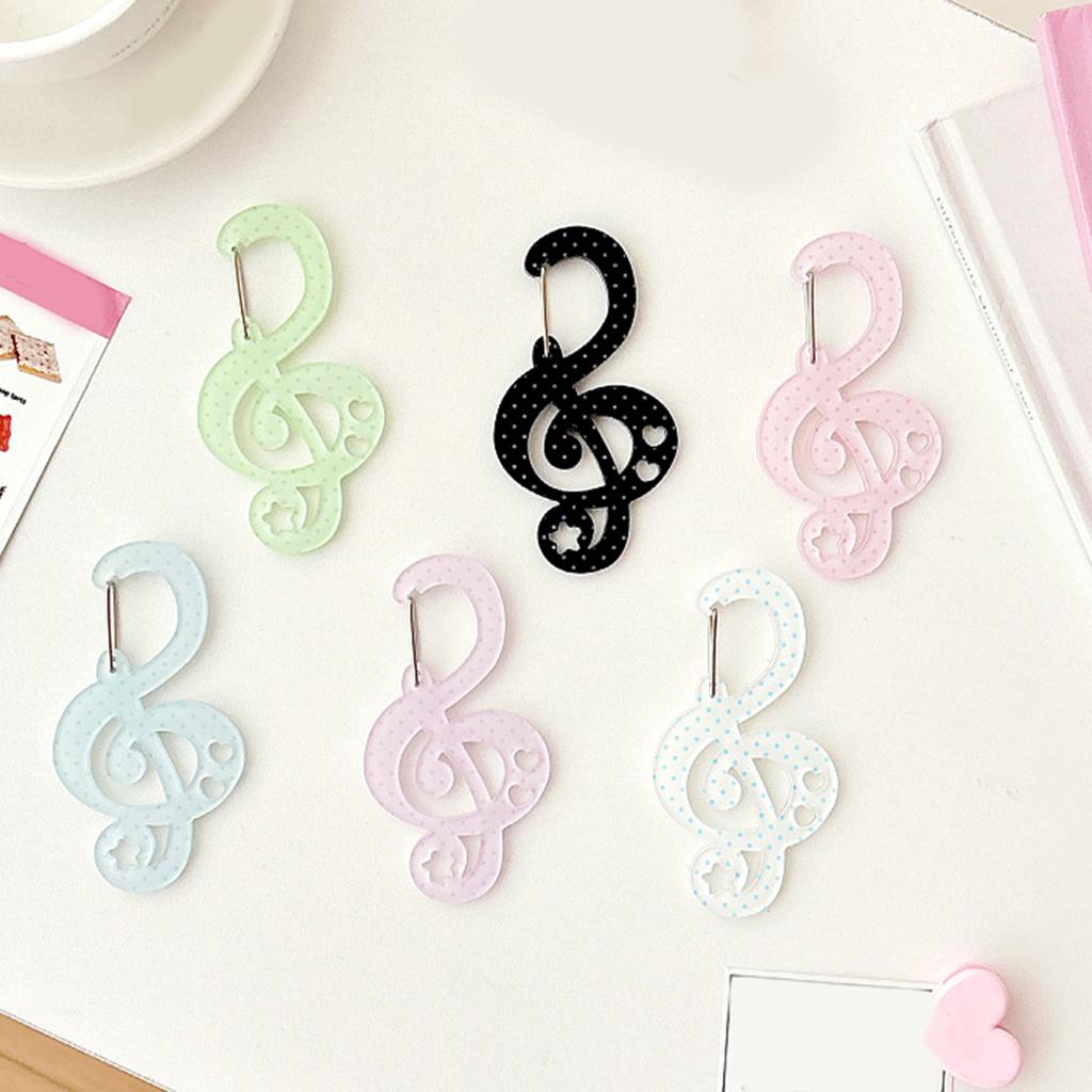 Acrylic Star Note Shape Carabiner Hook Clips Card Holder Keychain Portable Outdoor Keyring Hook Backpack Pendant Gifts