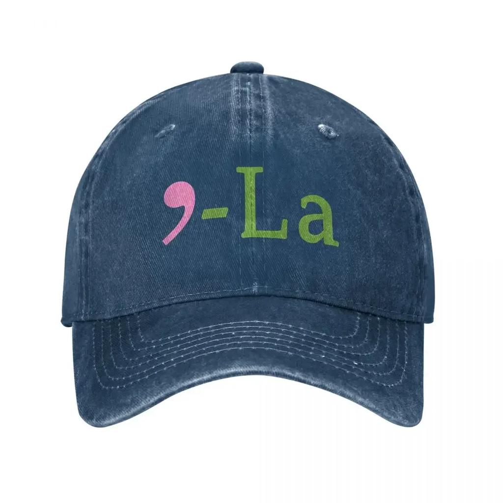 Classic Comma La Kamala Harris Biden Baseball Caps Unisex Distressed Denim Washed Headwear President Election Outdoor Hats