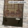 Used YVES SAINT LAURENT Scarf Paisley Check Pattern