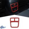 Car Rear Air Outlet Vent Trim Cover Frame for Dodge Charger Red Carbon Fiber ABS