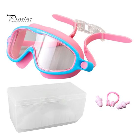 Kids Swim Goggles Anti-Fog UV Protection Leak-Proof Pool Swimming Goggles with Nose Clip Earplugs for Boys Girls Youth Toddler 3-15 Years