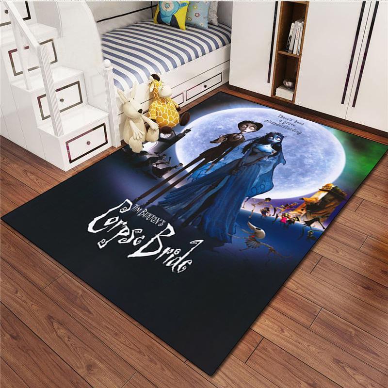 1Pc Corpse Bride Print Rug - Computer Chair Area Rug home decoration Carpet For Living Room Bedroom Flooring Mat