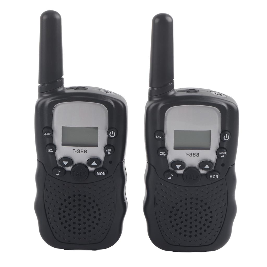 2PCS 3KM Range Multi Channels  S 2 Way Radio Kids Toy for Outdoor Activity Black