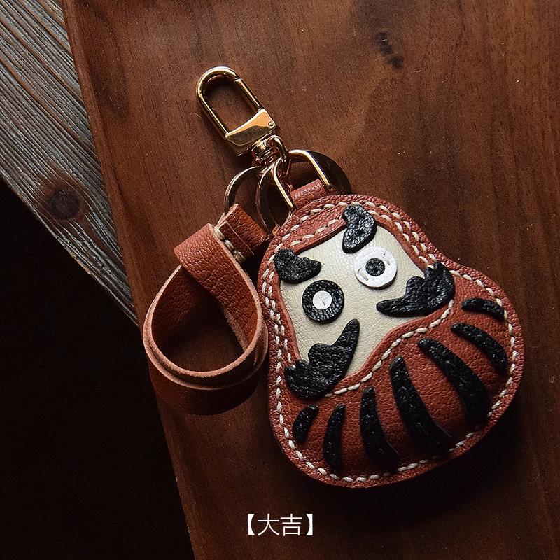 Original Gebet Dharma Handgefertigt Französisches Schafsleder Auto Schlüsselanhänger Anhänger Personalisiertes Geschenk Schlüsselanhänger