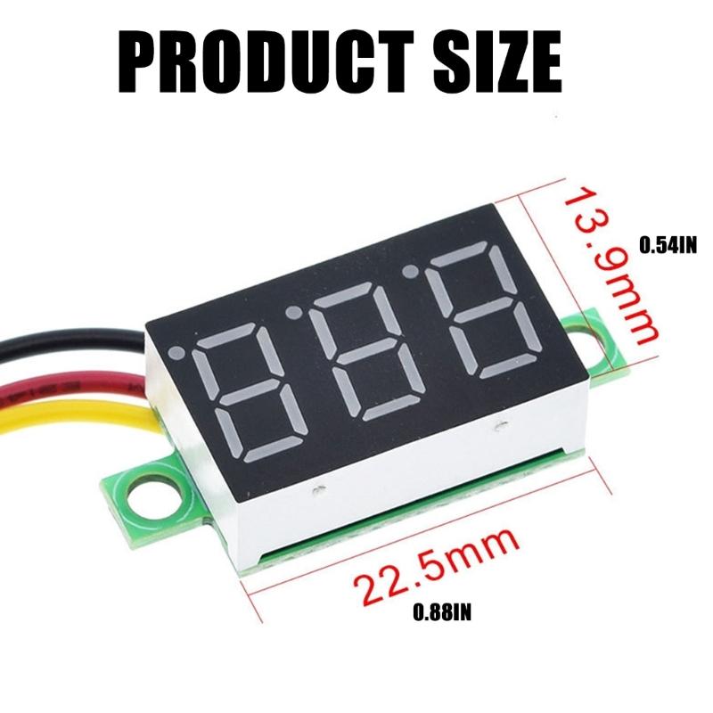 Compact 0.36 Inch Voltages Meter with Three Wire Designs Voltages Monitors for Accurate Measurements In Various Devices