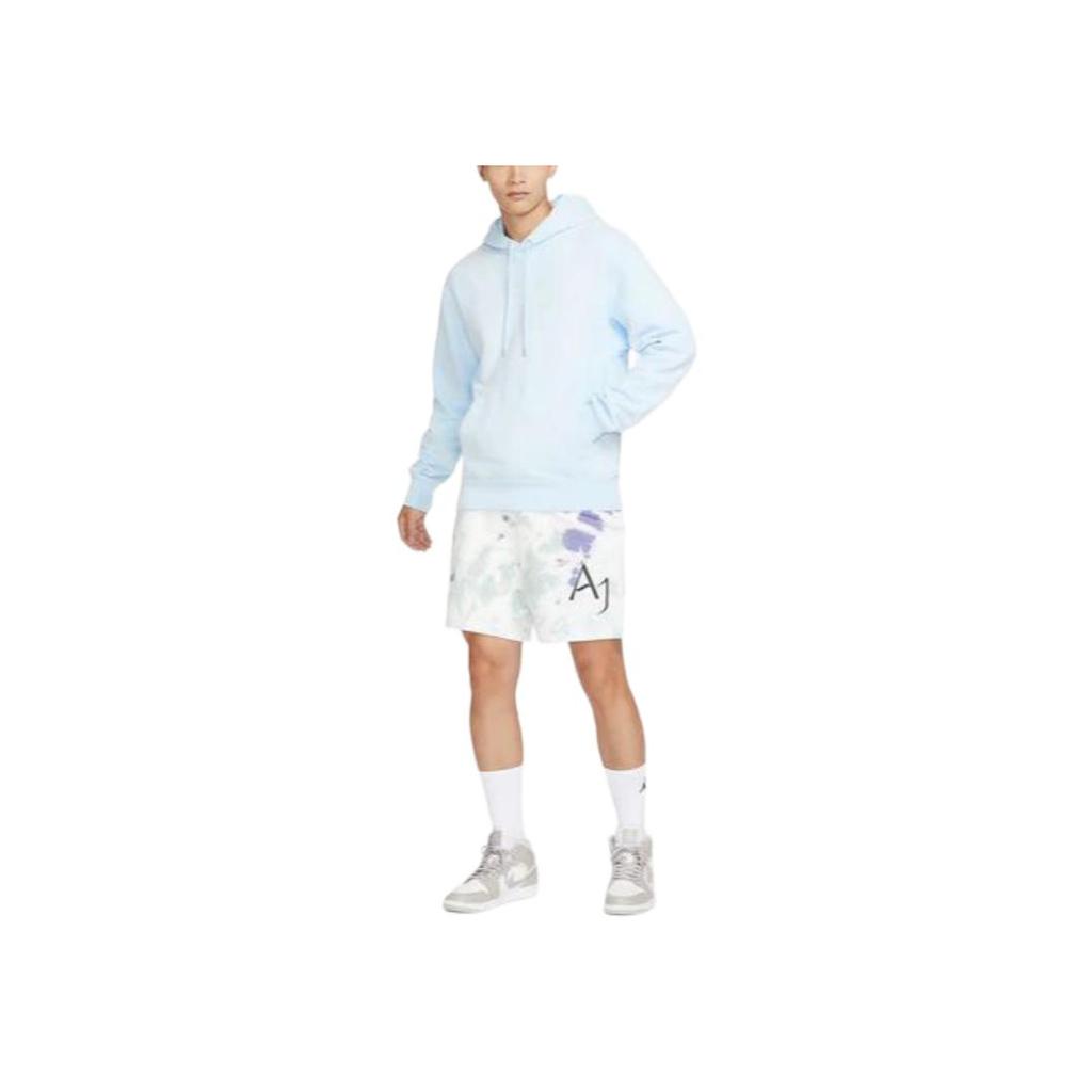 Jordan Alphabet Print Hoodie Long Sleeve Sweatshirt Men Tops Ice-Blue DV6464-411