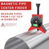 Y51A-Pipe Center Finder, Pipefitter Tools With Magnetic Centering Head, Pipe Fitting Tools 2.75Inch Y-Shape With Adjustable