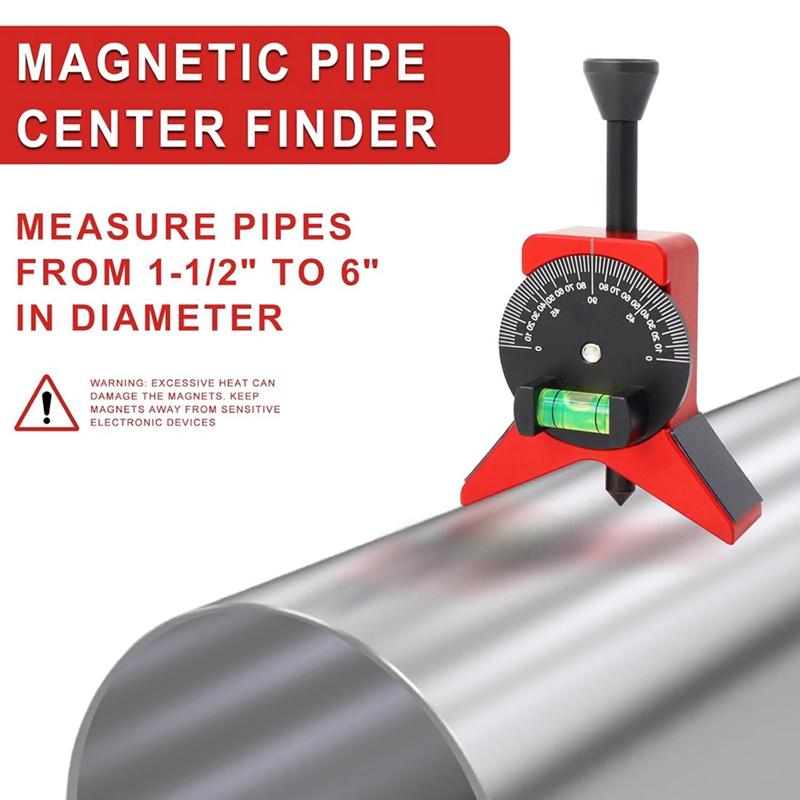 Y51A-Pipe Center Finder, Pipefitter Tools With Magnetic Centering Head, Pipe Fitting Tools 2.75Inch Y-Shape With Adjustable