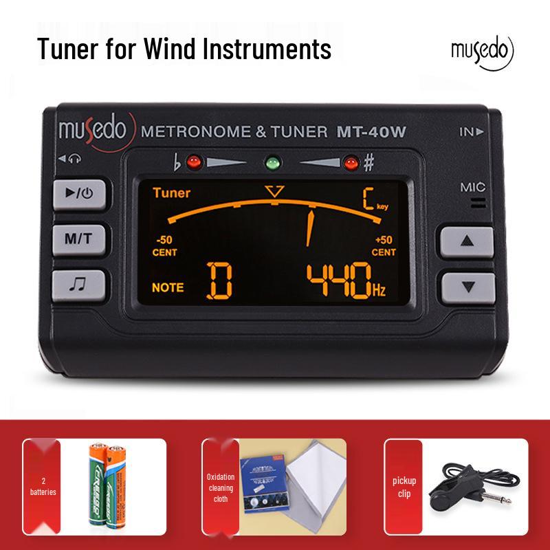 Little Angel MT40W Drie-in-één Blaasinstrument Tuner & Metronoom voor Saxofoon & Dwarsfluit