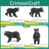 Realistic Pvc Asian Black Bear Model Figurine Durable Static Animal Toy Display