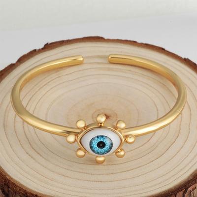 New European and American Oil Dripping Devil's Eye Open Bracelet Jewelry Fashion Bracelet