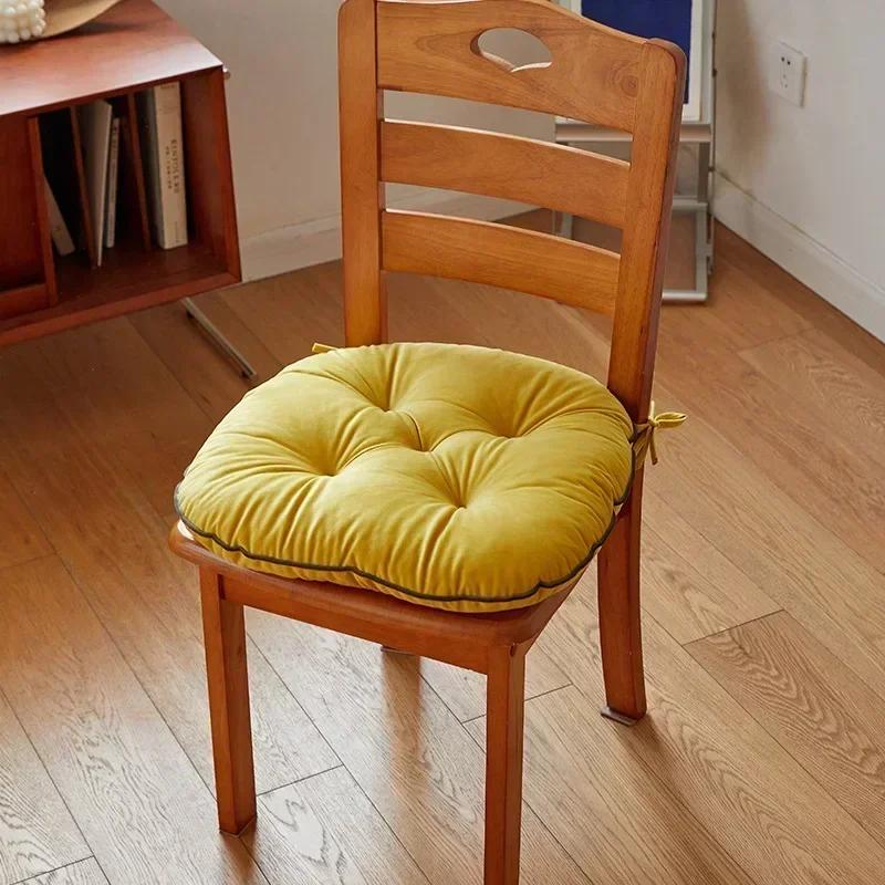 

Thicker Plush Seat Cushions Chair Cushion for Dining Patio Home Office Indoor Outdoor Garden Sofa Cushion 40/45CM 42x40cm жёлтый