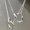 Mobius interlocking necklace women's light luxury high-end design niche collarbone chain couple girlfriend necklace