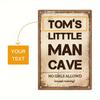 1pc Customizable Personalized Vintage Aluminum Metal Sign - Custom Engraved Man Cave Wall Art, Rustic Garage Home Decor Plaque