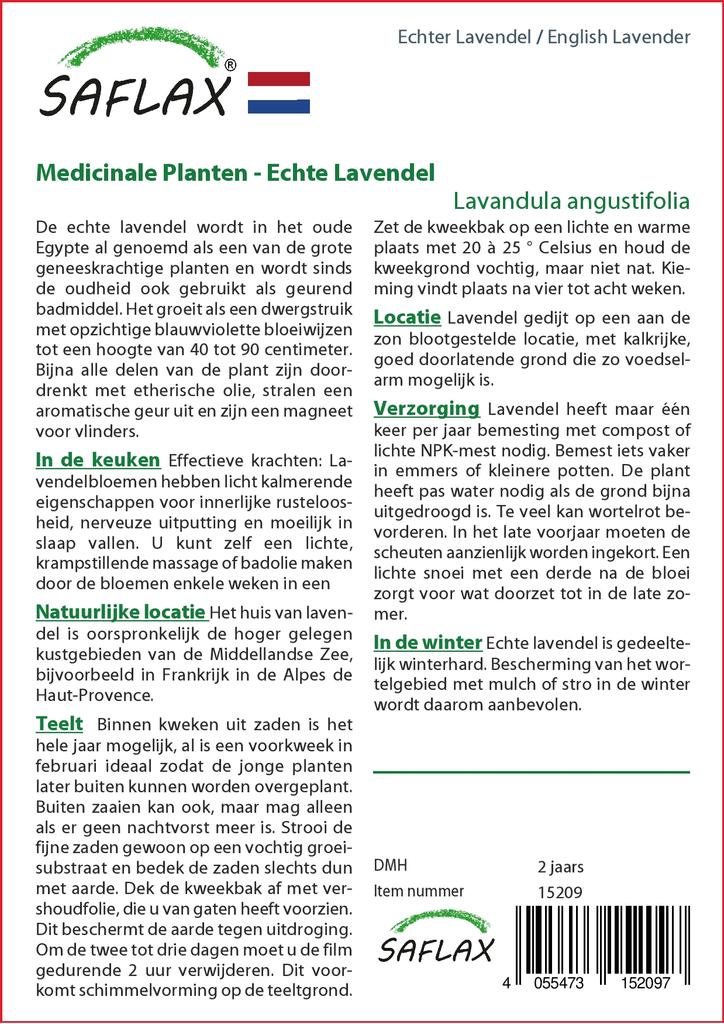 Graines De Lavande Vraie - SAFLAX - 150 Graines + Substrat - Lavandula Angustifolia