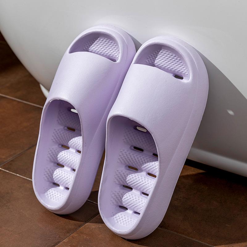 EVA Non-Slip Odor-Resistant Bath Slippers - Unisex, Hollow Design for Home, Hotel, or Bathroom.