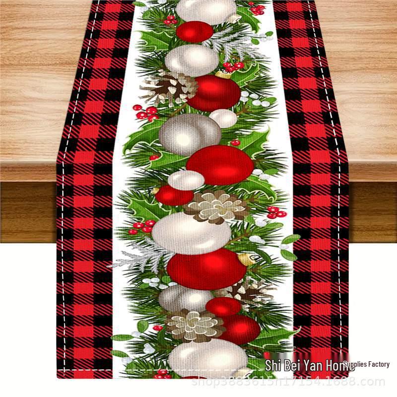 Cross-border Christmas Snowman & Santa Table Runner and Placemat