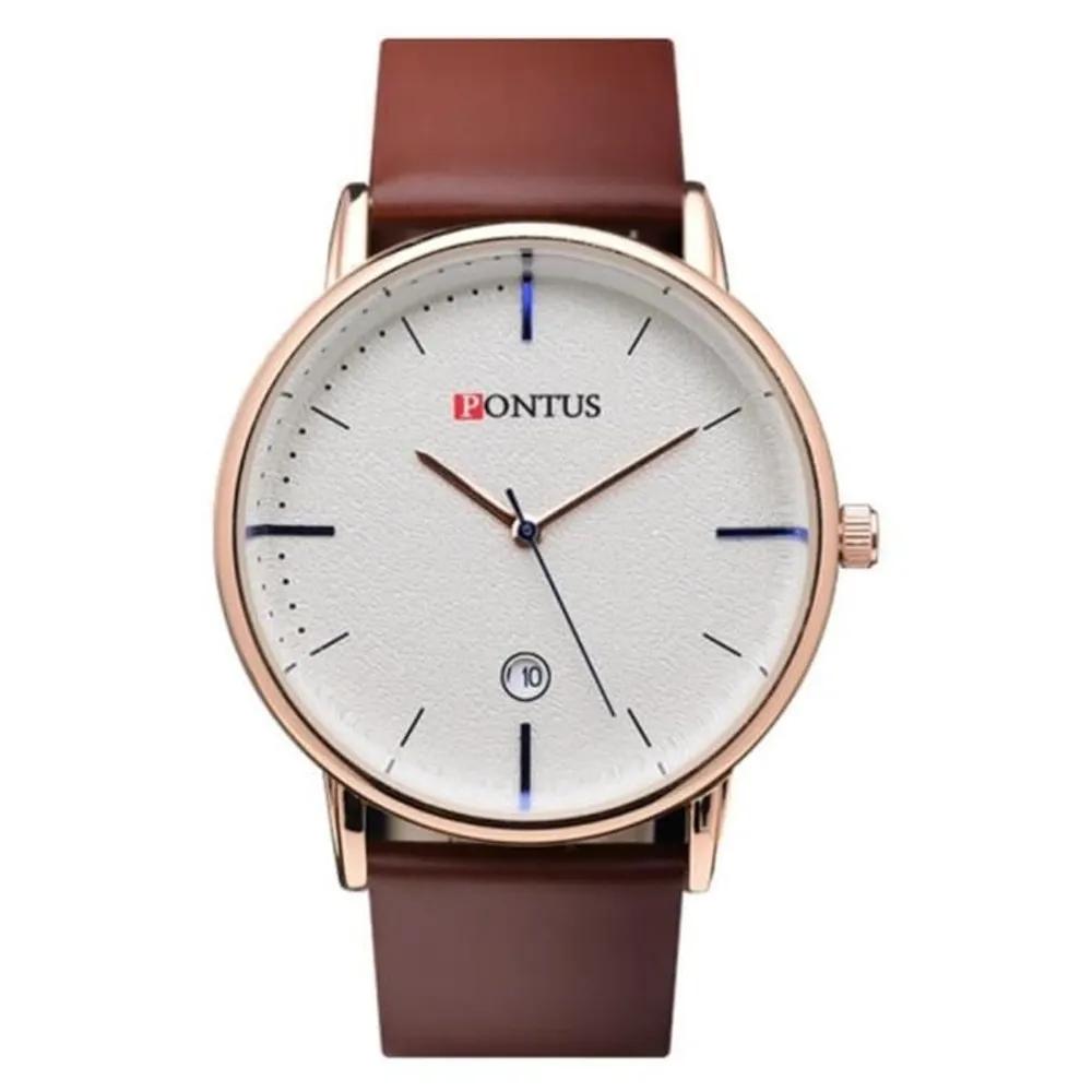 Men s Oversized Rose Gold Fashion Round Wristwatch A20435_(Large) Rose Gold
