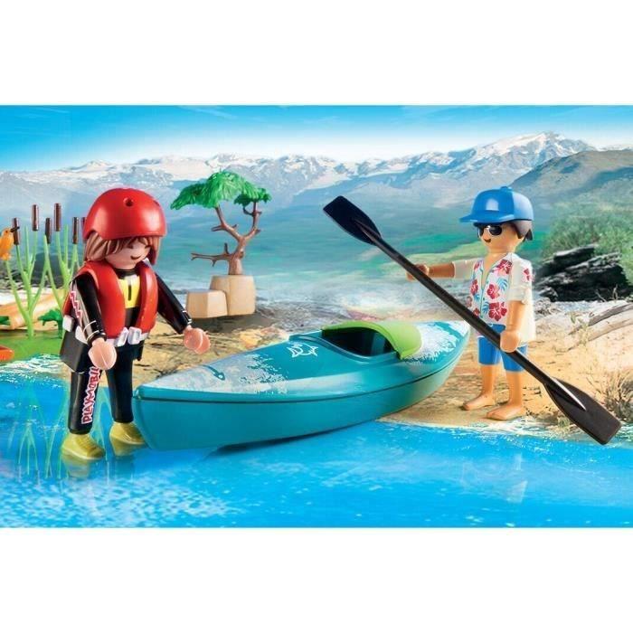 PLAYMOBIL - Family Fun - StarterPack Sportifs Et Kayak - 2 Personnages - 36 Pièces