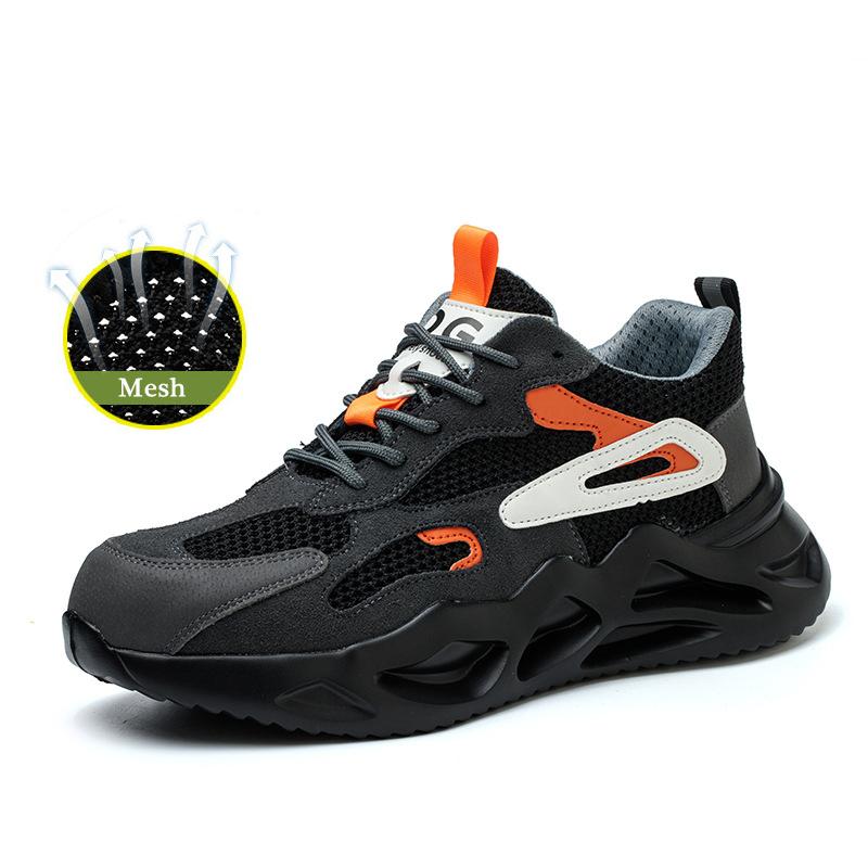 Frühling Sommer Arbeit Sicherheitsschuhe Männer Stahl Kappe Schuhe Bau Sicherheit Stiefel Männer Schützende Atmungsaktive Arbeit Turnschuhe