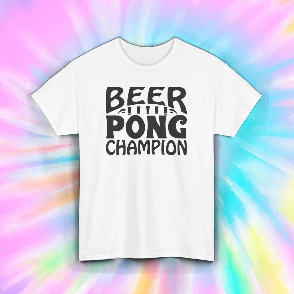 

Beer Pong Champion Funny College Party Drinking Game T-Shirt S-5XL XL