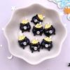 10Pcs Resin Colorful Cute Witch Hat Cat Bat Skull Figurines Flatback Stone DIY Bow Halloween Decor Scrapbook Accessories