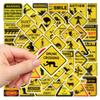 10/30/50pcs Cartoon Warning Creative Stickers Cool Danger Banning Sign Sticker for Notebook Guitar Phone Funny Sticker