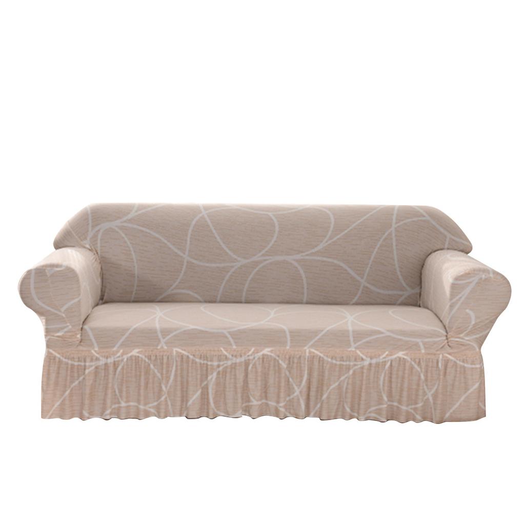 All-inclusive Elastic Milk Silk Printing Sofa Cover Skirt Lace Pastoral Wind Cover Universal In All Seasons