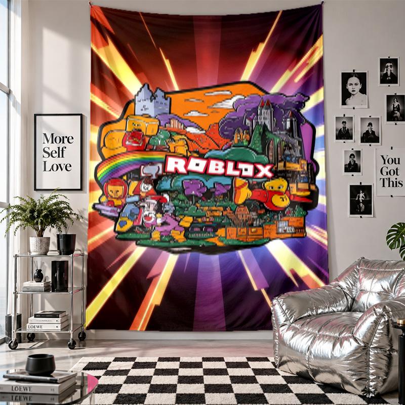 Wall TapestryRoblox Art Hanging Cloth Decorative Background Cover for Room Decoration