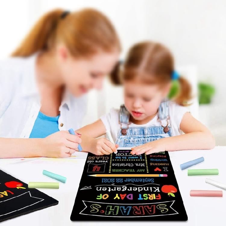First and Last Day of Chalkboard Board Reversible Message Board Double-Sided Blackboard For Preschool Kindergarten