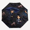 1pc Wednesday Addams Gothic Horror Automatic Folding Umbrella, Durable Plastic & Iron, Lightweight for Outdoor Daily Use  015