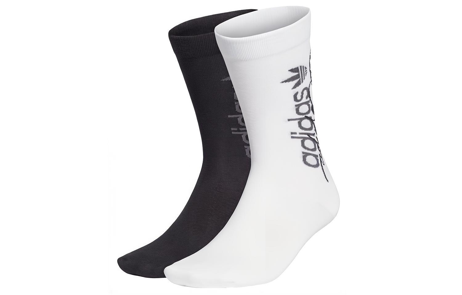 Adidas Originals Crew Socks Unisex 2 Pack White/Black GD3470 M