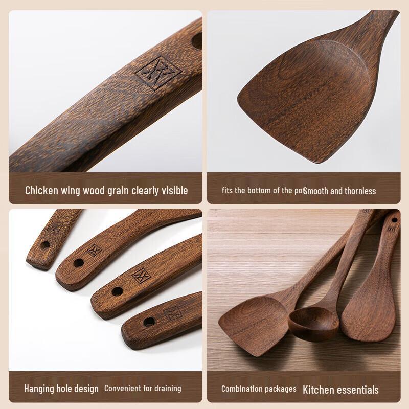 Shuangqiang 3-Piece Wooden Kitchen Utensil Set