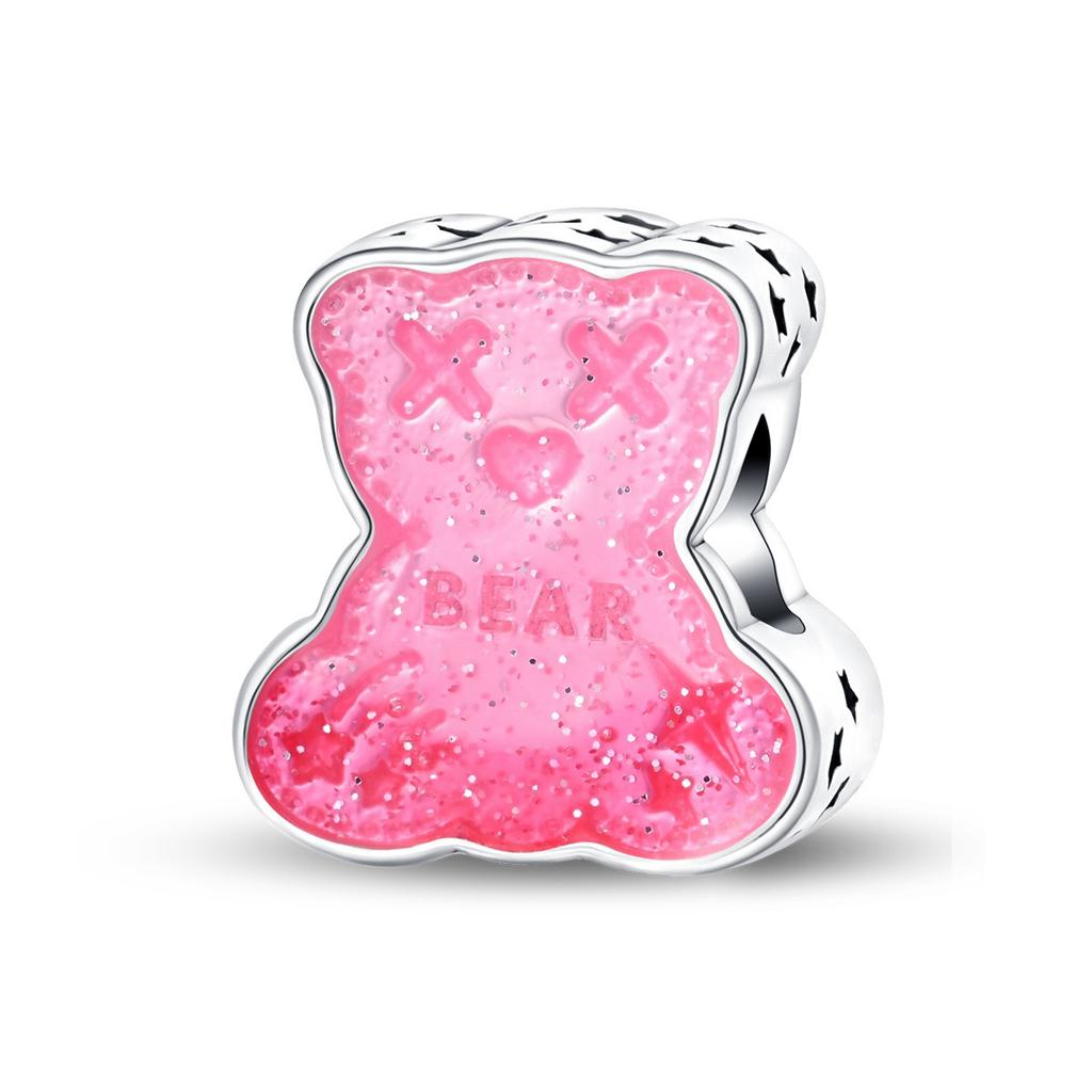 925 Silver Cute Pet Bear Charm Beads DIY Jewelry Accessories Bracelet 2026
