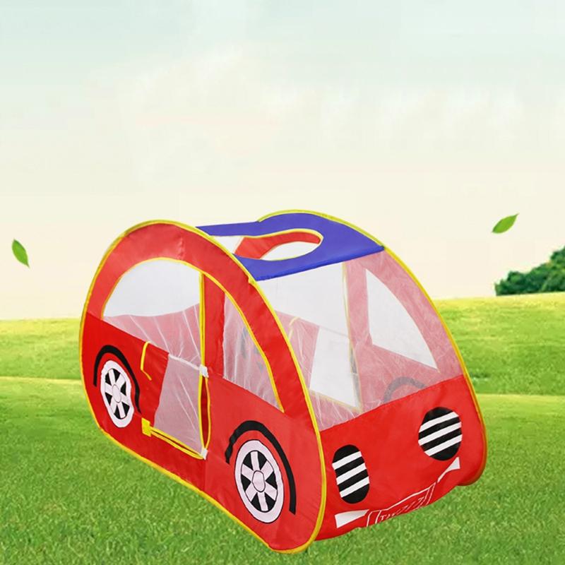 130cm/51inch Children’s Game Tent Cartoon Car for Play House Indoor for Play Tent Summer Garden Backyard Lawn for Sun Te