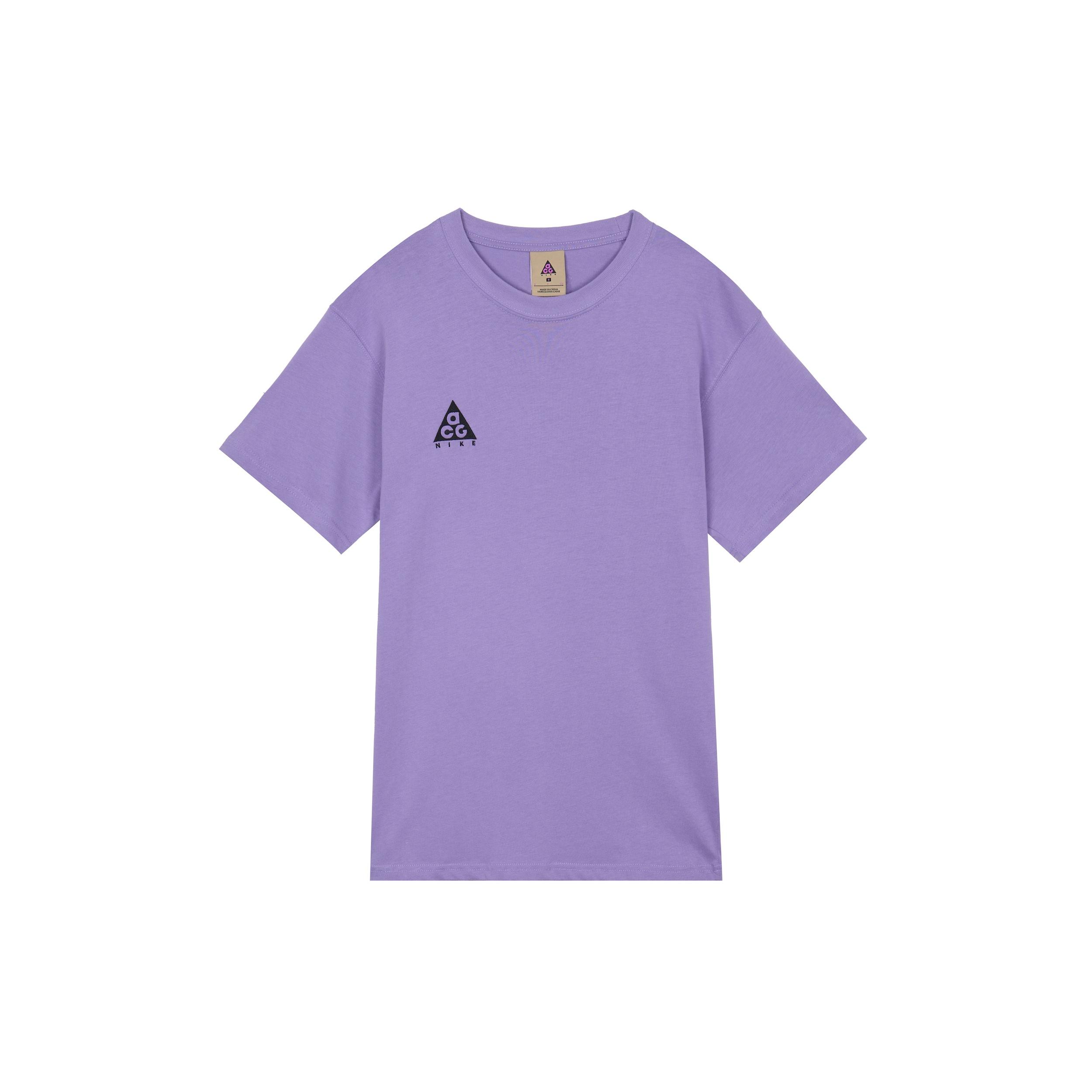 Nike ACG Small Logo Casual Short Sleeve Blue Purple / Black Men s BQ7343-583 S