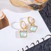 Elegant Tourmaline Cubic Zirconia Butterfly Earrings - Light Luxury Studs for Ladies