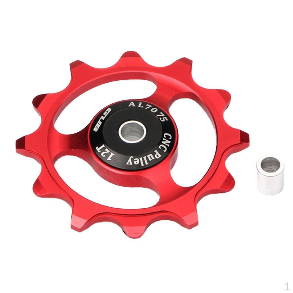 12T Narrow Wide Jockey Wheel Bike Rear Derailleur Pulley with 1